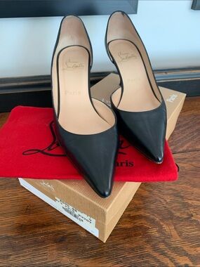 Christian Louboutin Black Pointed Toe Classic Pumps